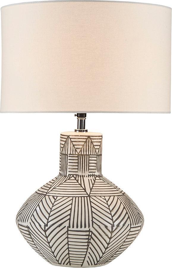 Olliix.com Table Lamps - Agape Ceramic Table Lamp White