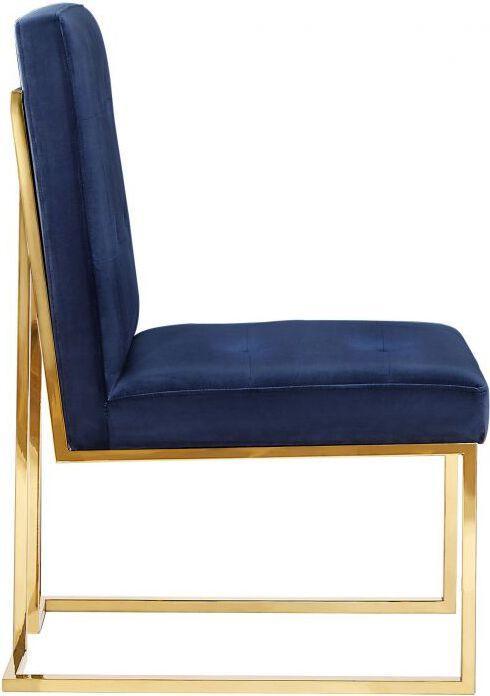 Tov Furniture Dining Chairs - Akiko Navy Velvet Chair - Set of 2