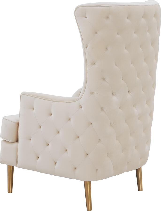 Cream high back outlet chair