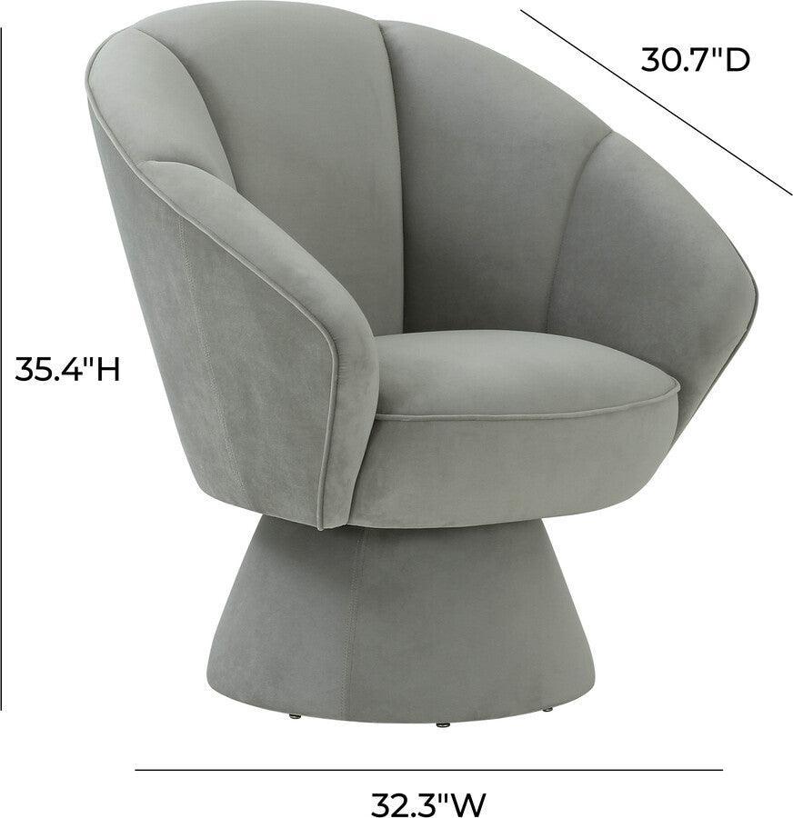 Tov Furniture Accent Chairs - Allora Grey Accent Chair Gray