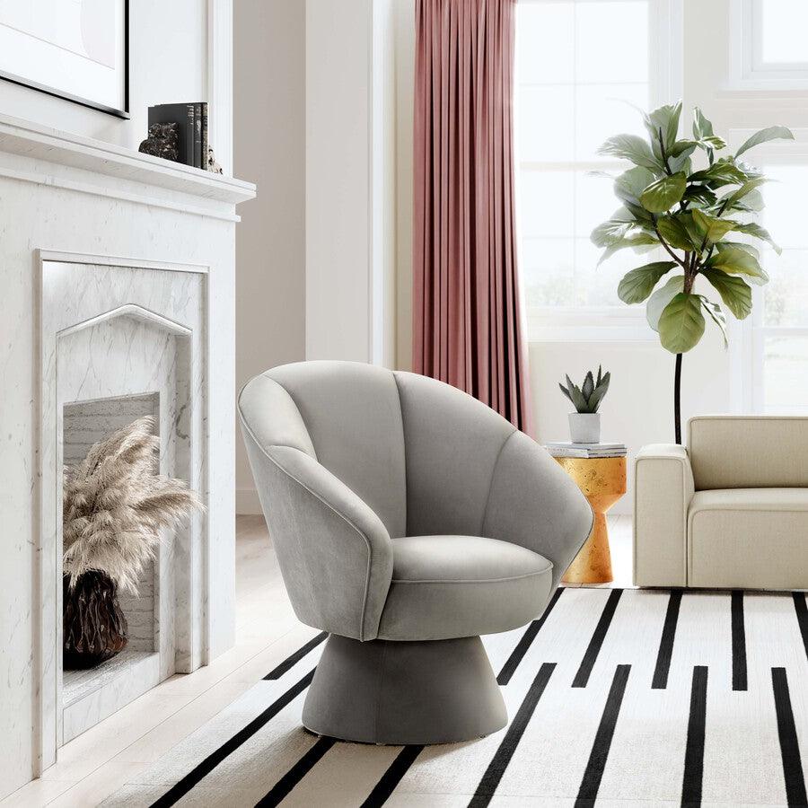 Tov Furniture Accent Chairs - Allora Grey Accent Chair Gray