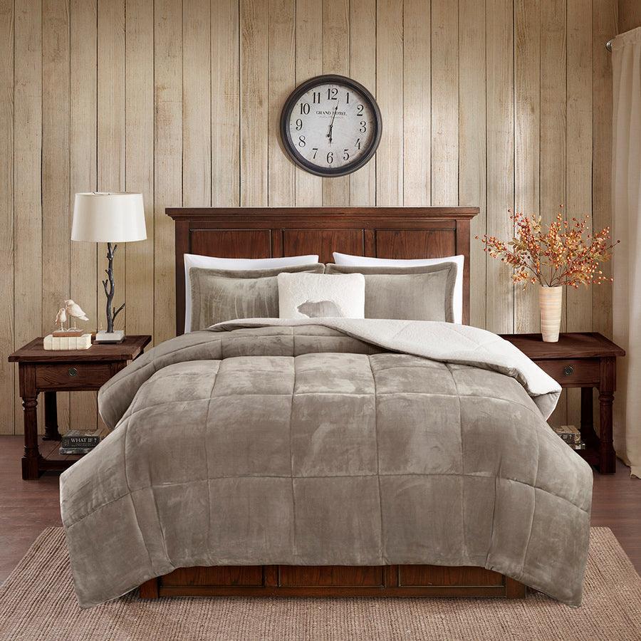 Faux sherpa comforter hot sale