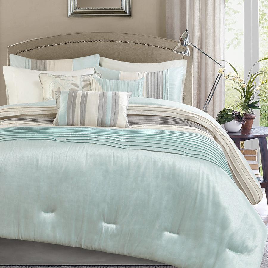 7PC Comforter Set Queen Bed in Solid Color - China Queen Comforter Set and  Sage Green Comforter price