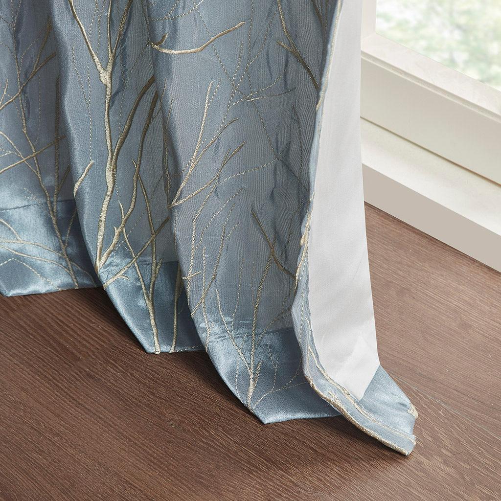 Olliix.com Curtains - Andora 84 H Window Panel Blue