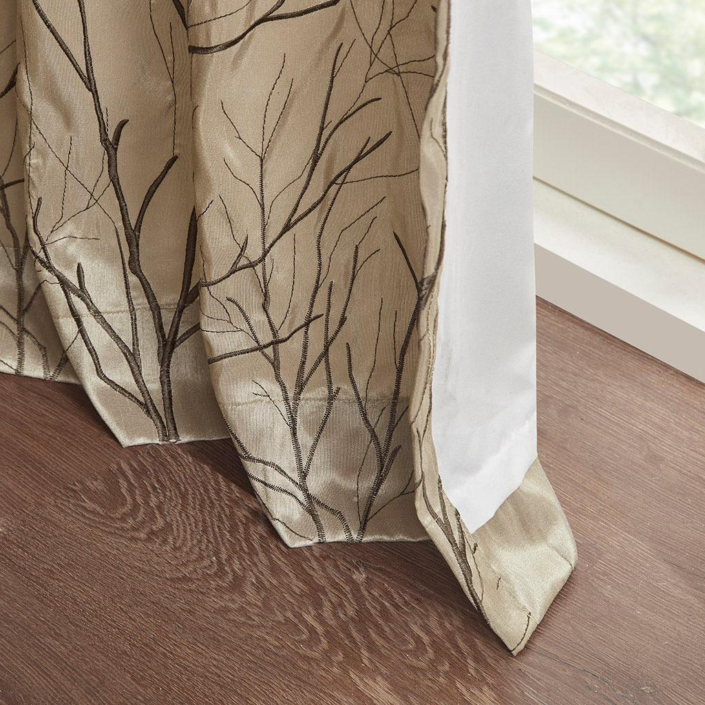 Olliix.com Curtains - Andora 95 H Window Panel Tan