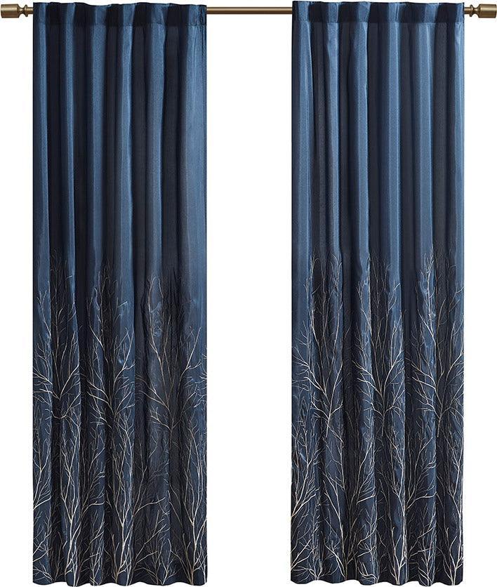 Olliix.com Curtains - Andora 95" Window Panel Navy