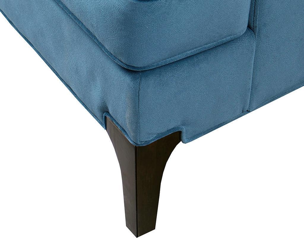 Anna Arm Accent Chair Blue  Martha Stewart Perry Street Collection