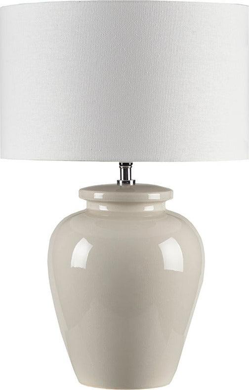 Olliix.com Table Lamps - Anzio Ceramic Table Lamp Cream