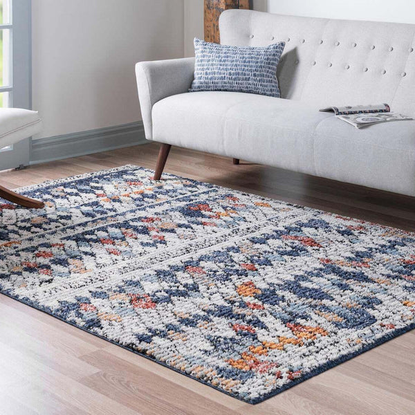 Alverez Moroccan Flatweave Blue Indoor / Outdoor Area Rug Mistana Rug Size: Rectangle 6'5 x 9