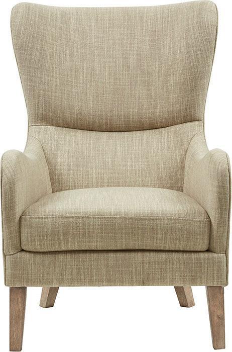 Olliix.com Accent Chairs - Arianna Swoop Wing Chair Taupe