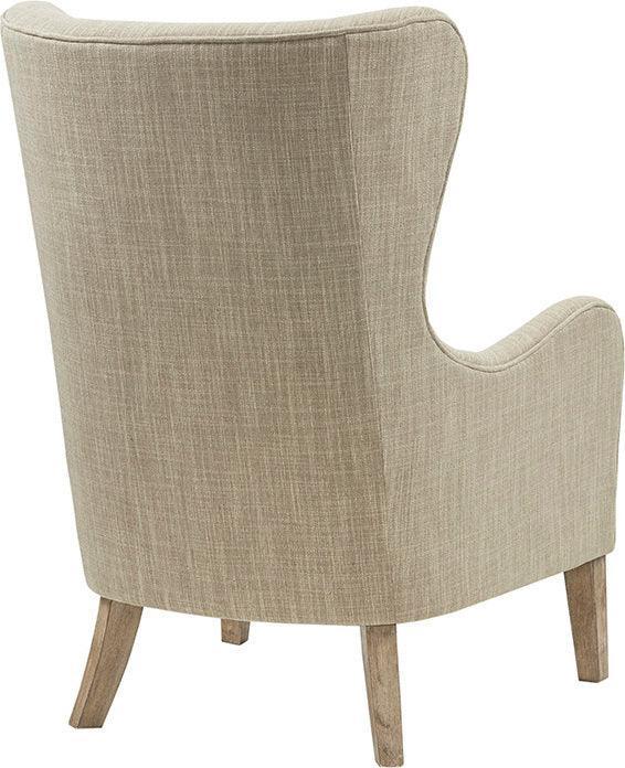 Olliix.com Accent Chairs - Arianna Swoop Wing Chair Taupe