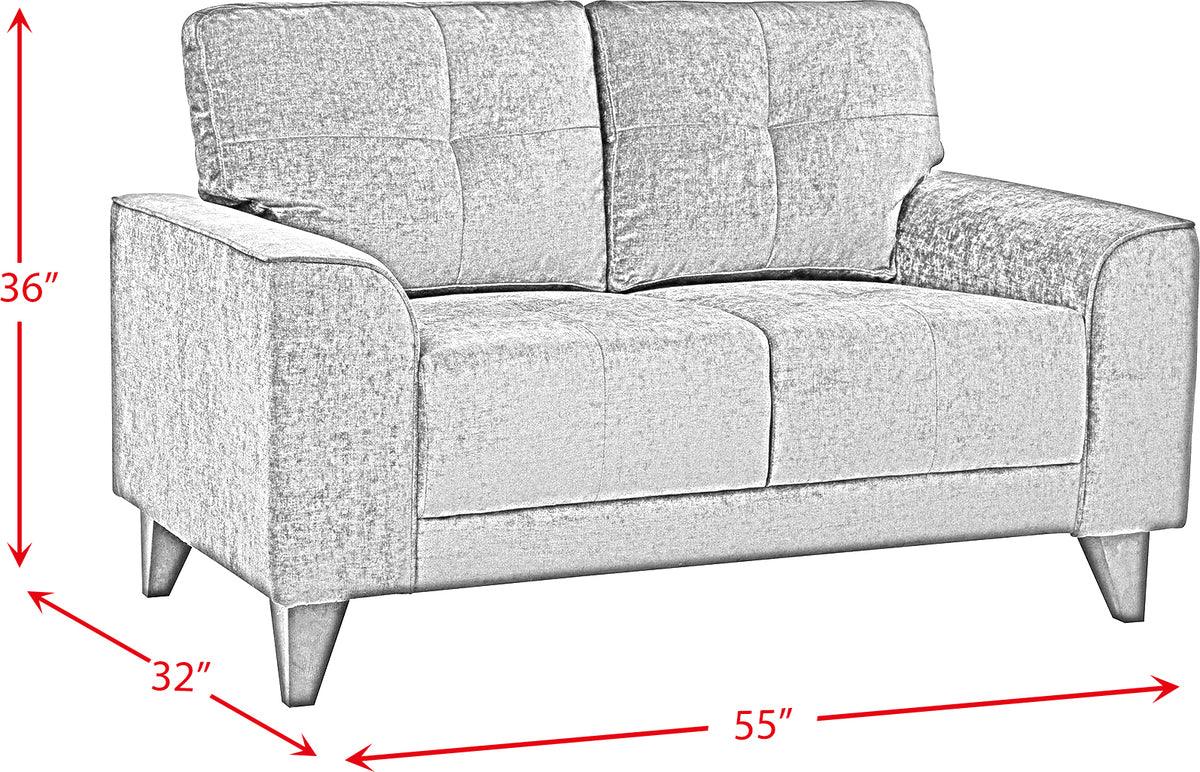 Elements Loveseats - Asher Loveseat in Snorkel