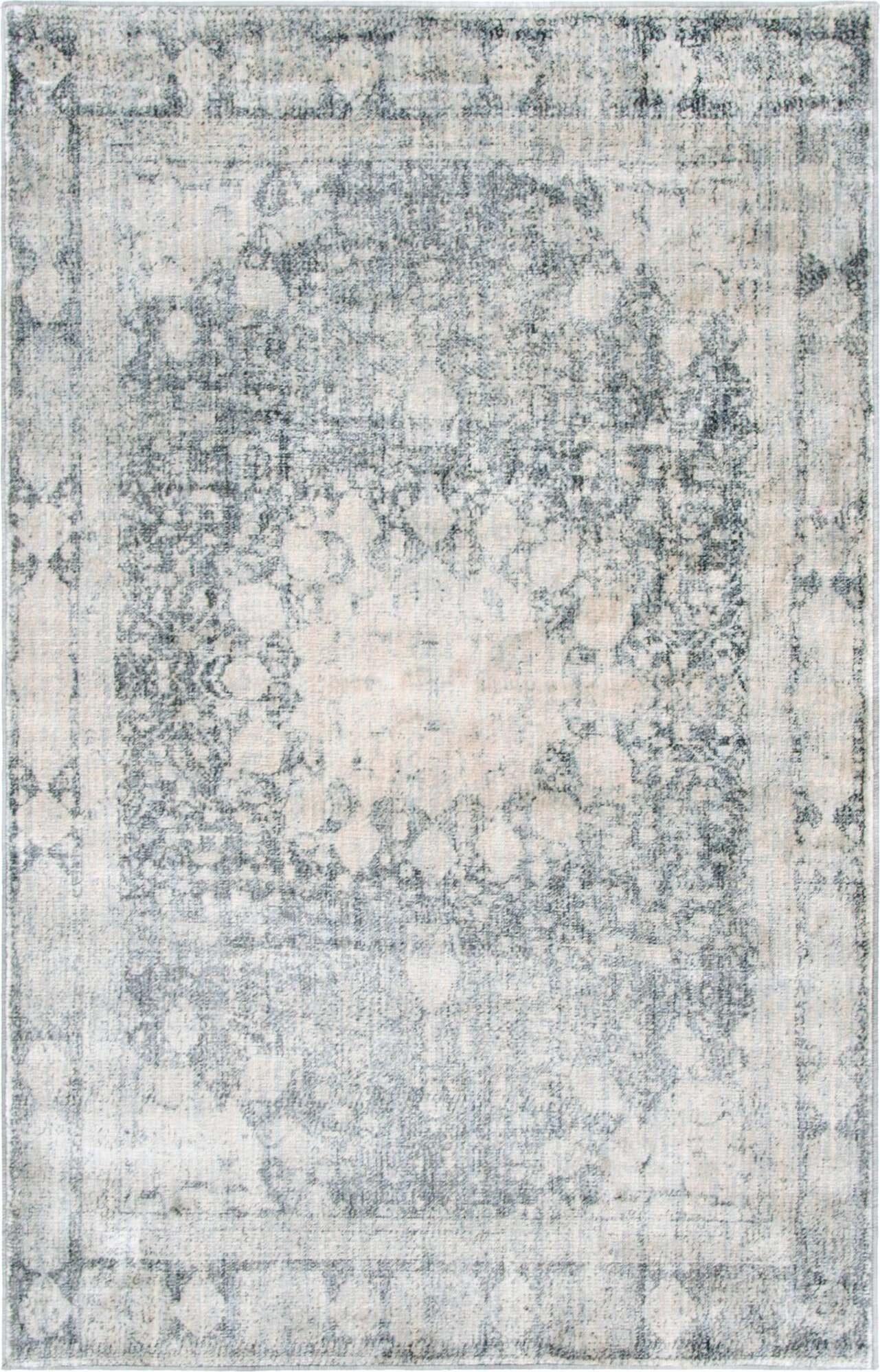 Unique Loom Indoor Rugs - Asheville 5' x 8' Rectangle Rug Gray