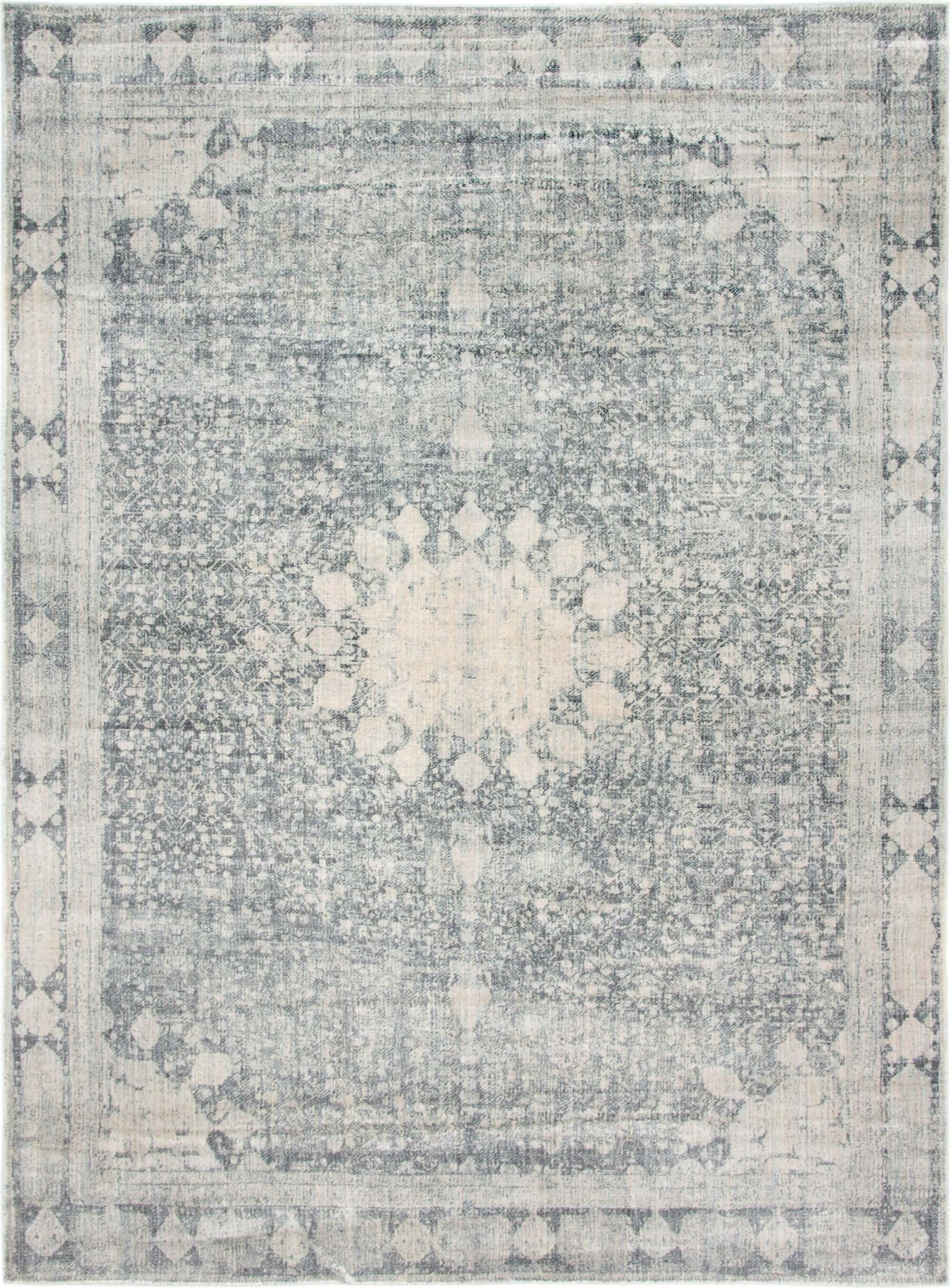 Unique Loom Indoor Rugs - Asheville 9' x 12' Rectangle Rug Gray