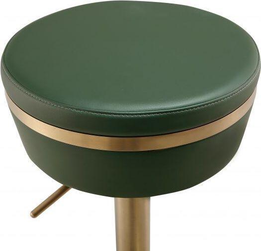 Tov Furniture Barstools - Astro Malachite Green and Gold Adjustable Stool