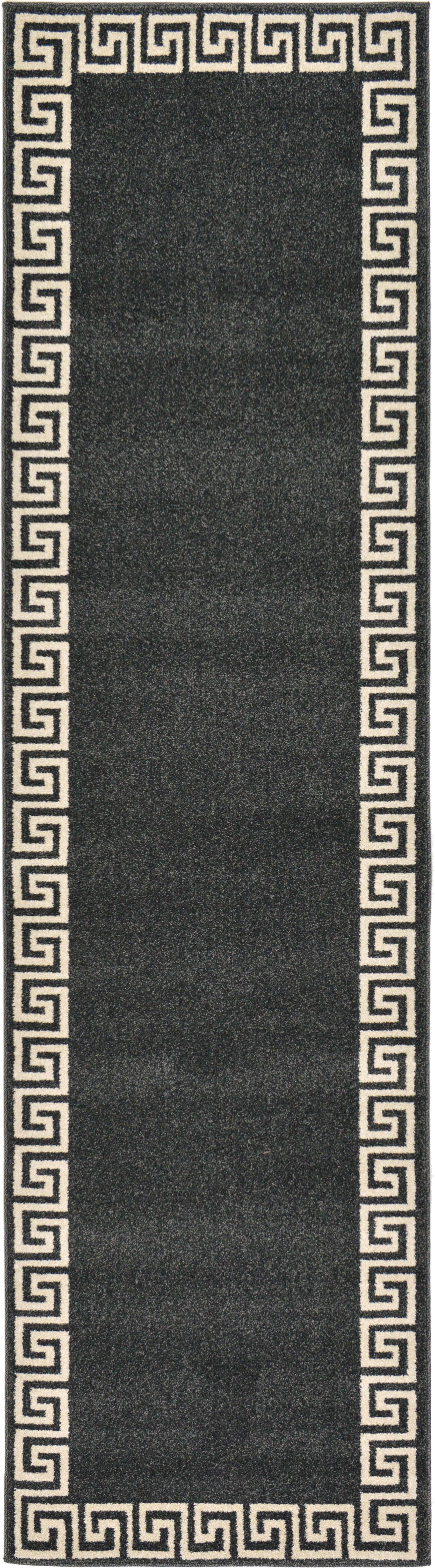 Unique Loom Indoor Rugs - Athens 2' 7 x 10' Runner Rug Charcoal