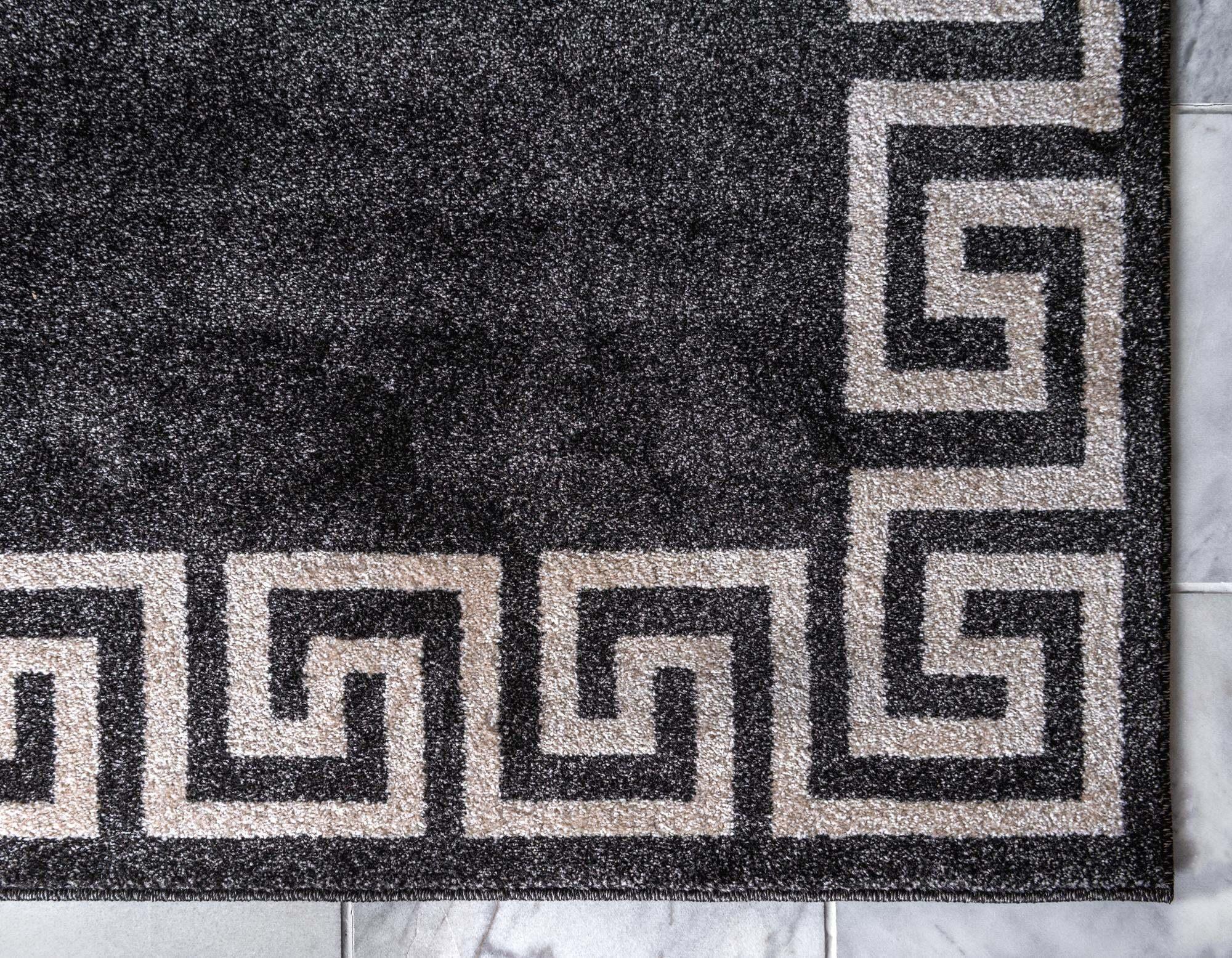 Unique Loom Indoor Rugs - Athens 3' 3 x 5' 3 Rectangle Rug Charcoal