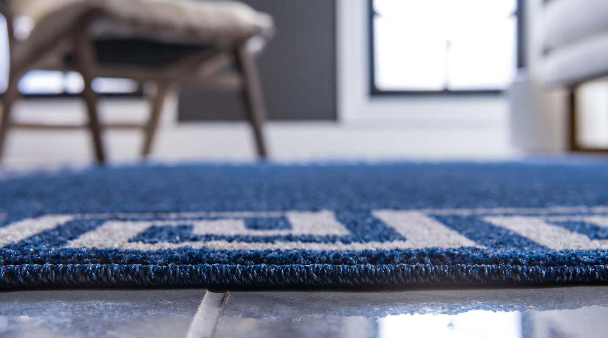 Unique Loom Indoor Rugs - Athens 3' 3 x 5' 3 Rectangle Rug Navy Blue