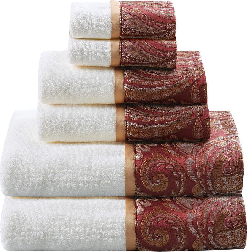 Olliix.com Bath Towels - Aubrey Bath Towel Burgundy