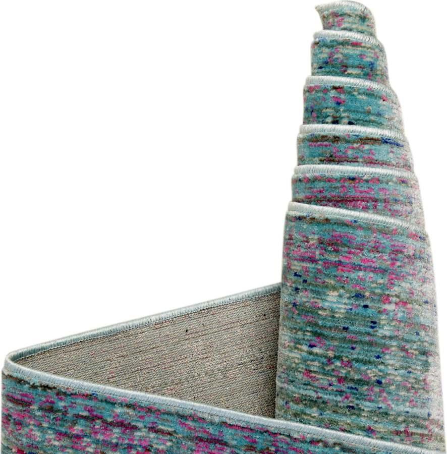 Unique Loom Indoor Rugs - Austin Abstract 10x13 Light Blue & Pink