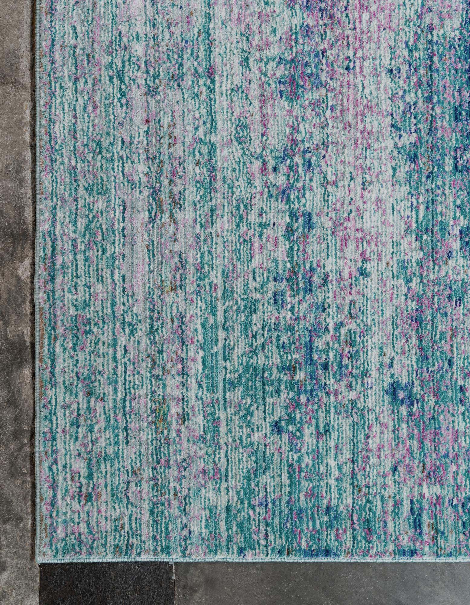 Buy Austin Abstract 10x13 Light Blue & Pink Rug