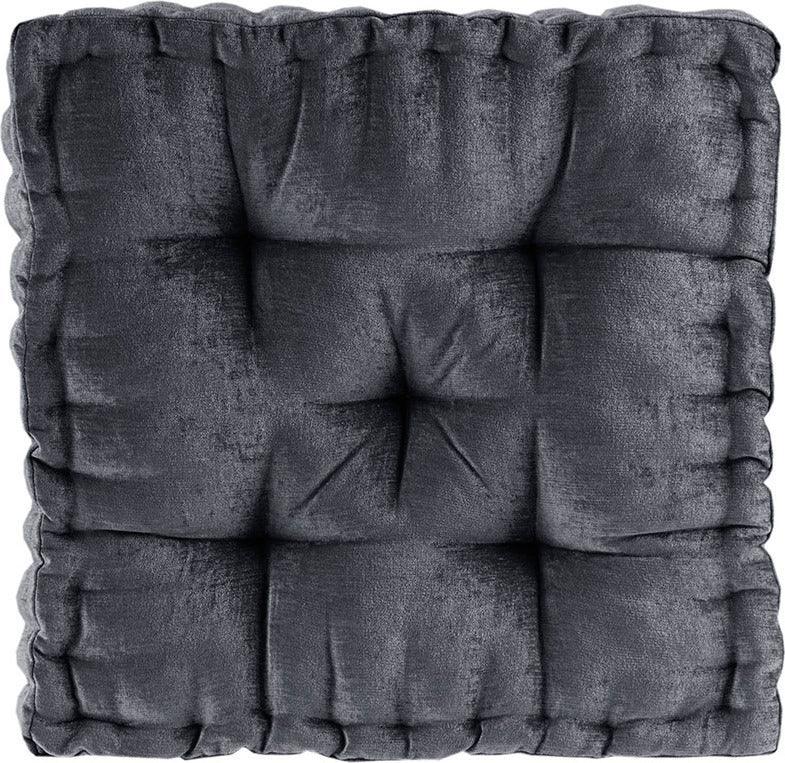 Buy Azza Poly Chenille Square Floor Pillow Cushion Gray