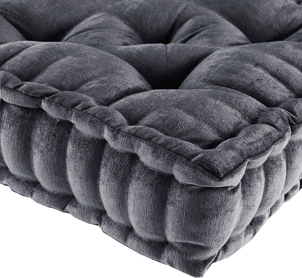 Buy Azza Poly Chenille Square Floor Pillow Cushion Gray