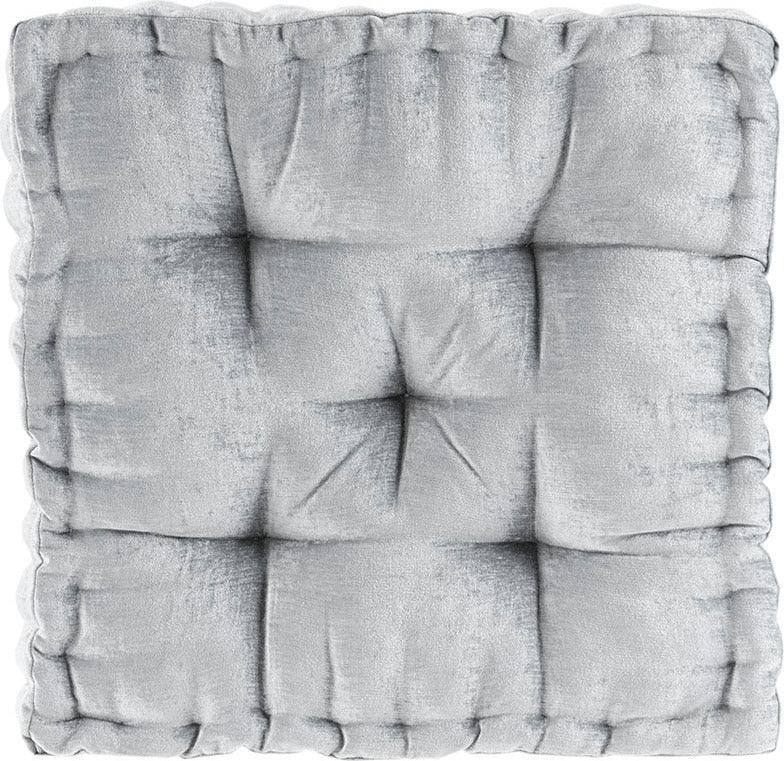 Buy Azza Poly Chenille Square Floor Pillow Cushion Gray