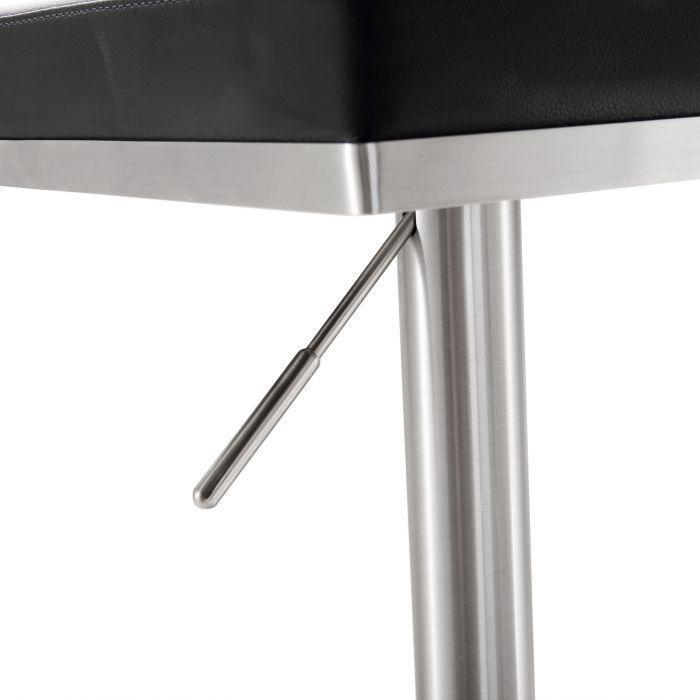 Tov Furniture Barstools - Bari Black Stainless Steel Adjustable Barstool