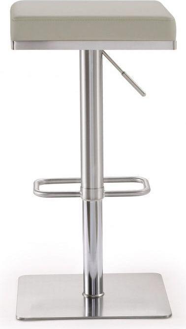 Tov Furniture Barstools - Bari Light Grey Stainless Steel Barstool