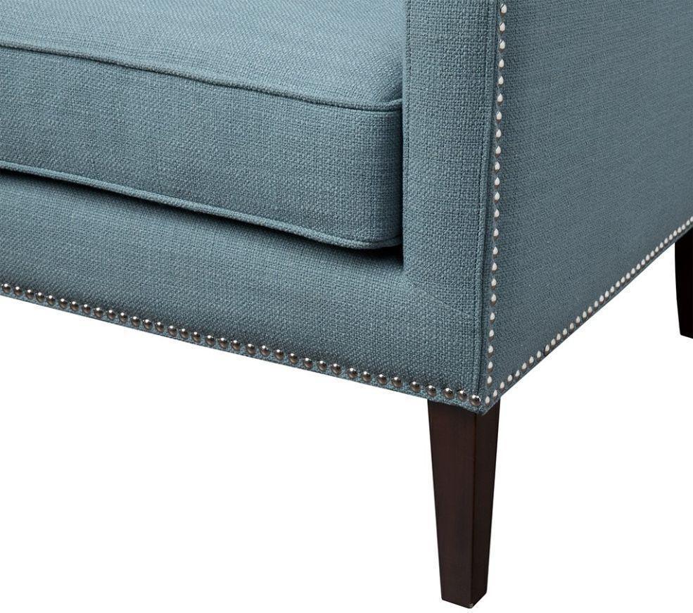 Olliix.com Accent Chairs - Barton Wing Chair Blue