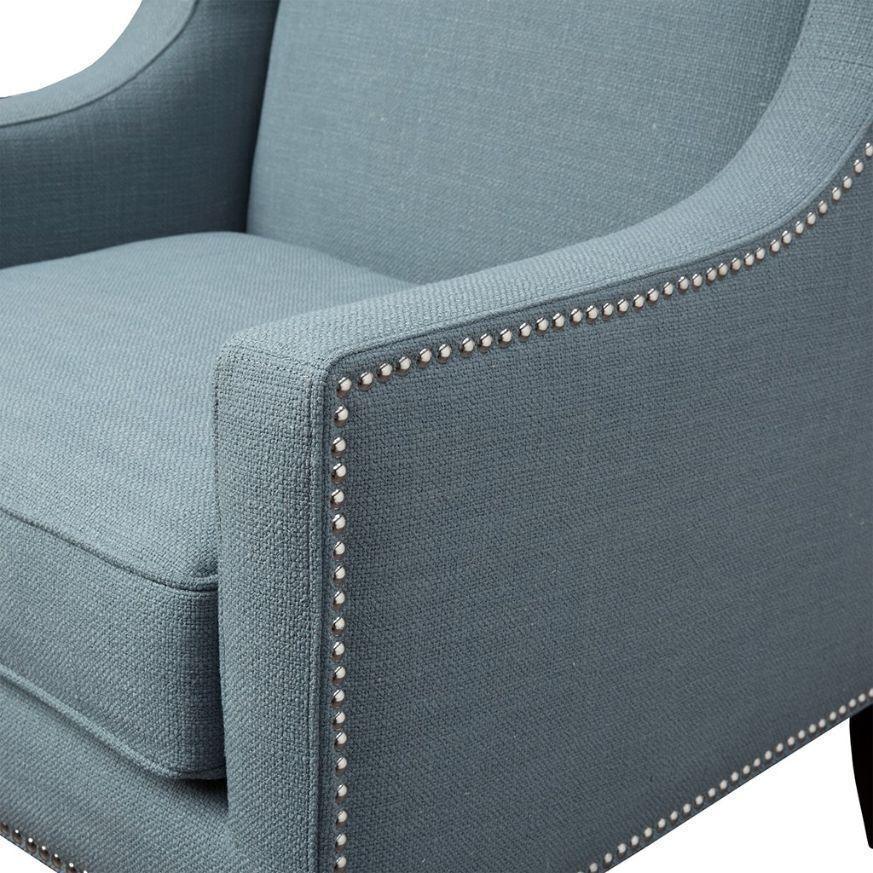 Olliix.com Accent Chairs - Barton Wing Chair Blue