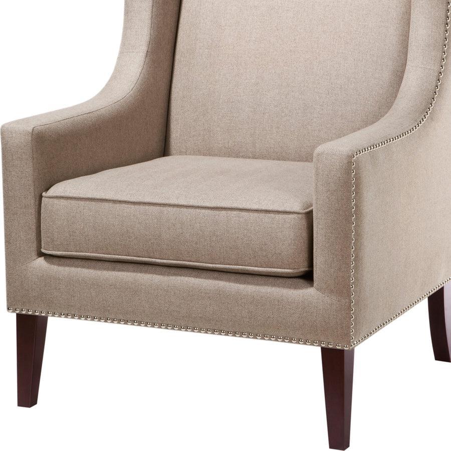 Olliix.com Accent Chairs - Barton Wing Chair Taupe