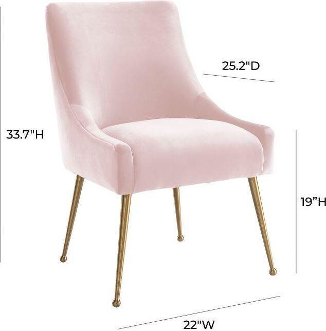 Beatrix Blush Velvet Side Chair