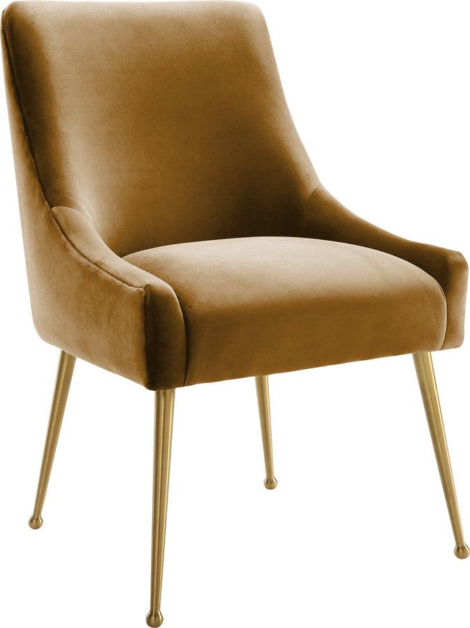 Tov Furniture Dining Chairs - Beatrix Cognac Velvet Side Chair