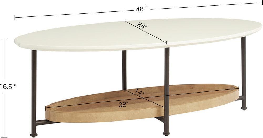 Shop Beaumont Coffee Table White Natural Coffee Tables CasaOne