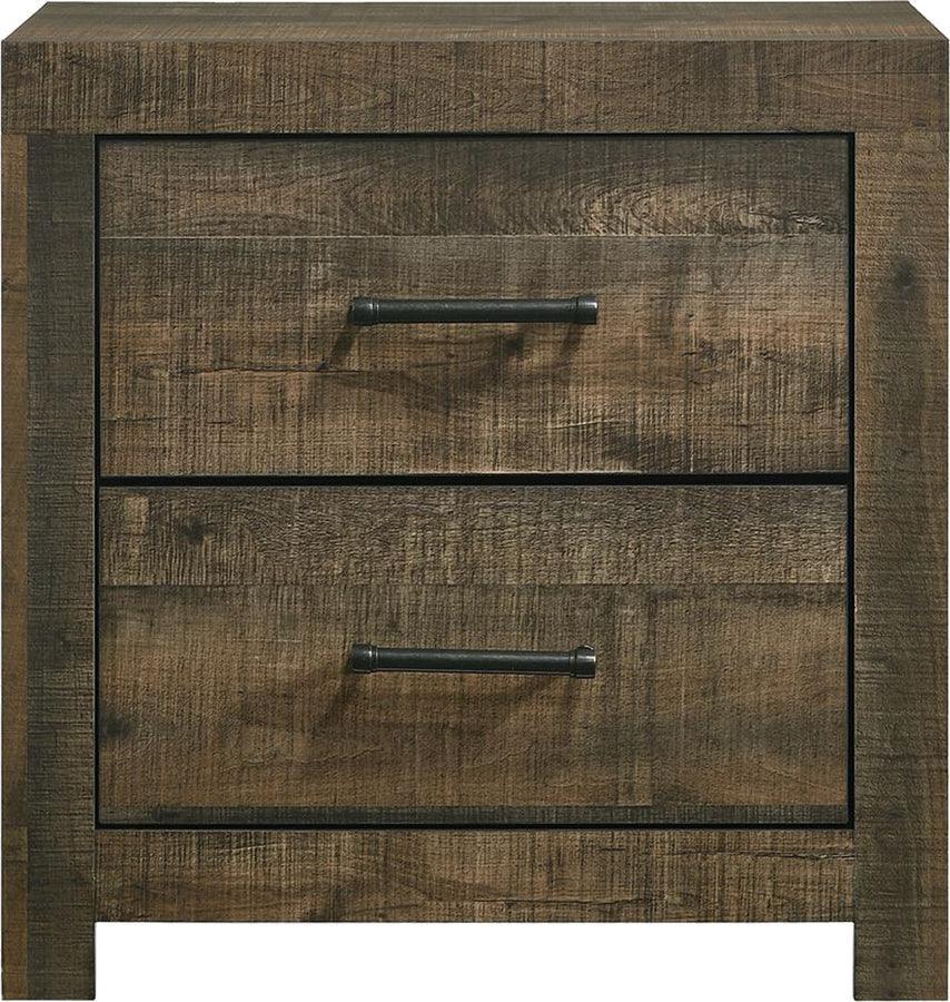 Elements Nightstands & Side Tables - Beckett 2-Drawer Nightstand Walnut