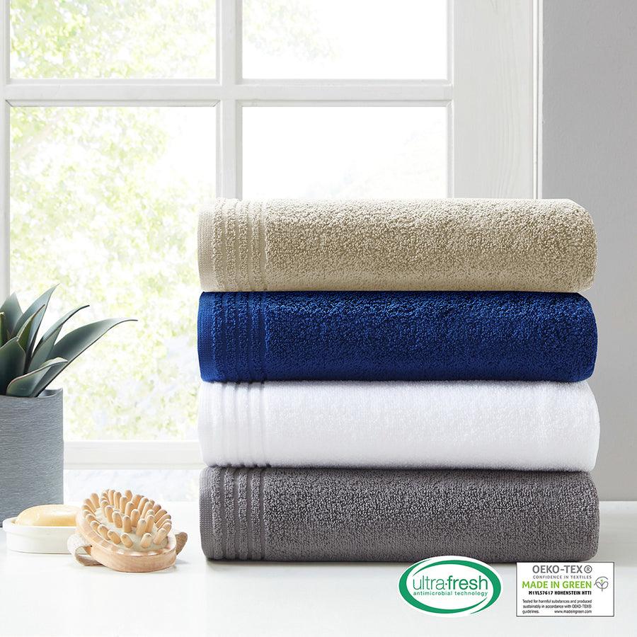 Olliix.com Bath Towels - Big Bundle 100% Cotton 12 Piece Bath Towel Set Gray