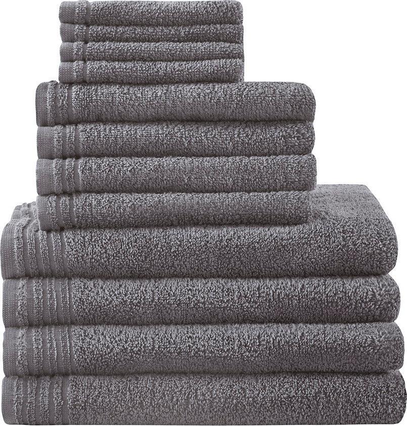 Shop Adrien Super Soft 6 Piece Cotton Towel Set Dark Gray