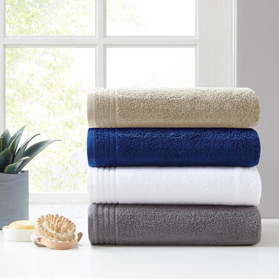 Shop Loft 100% Cotton Solid 6 Piece Antimicrobial Towel Set Navy, Bath  Towels