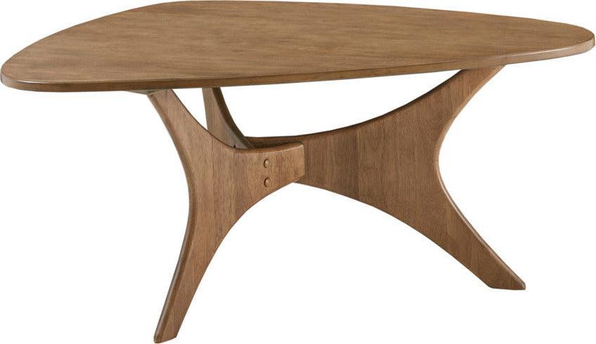 Olliix.com Coffee Tables - Blaze Triangle Wood Coffee table Light Brown