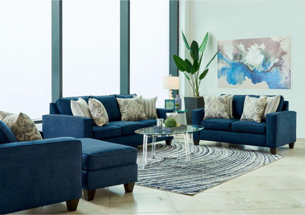 Elements Loveseats - Boha Loveseat in Jessie Navy Navy