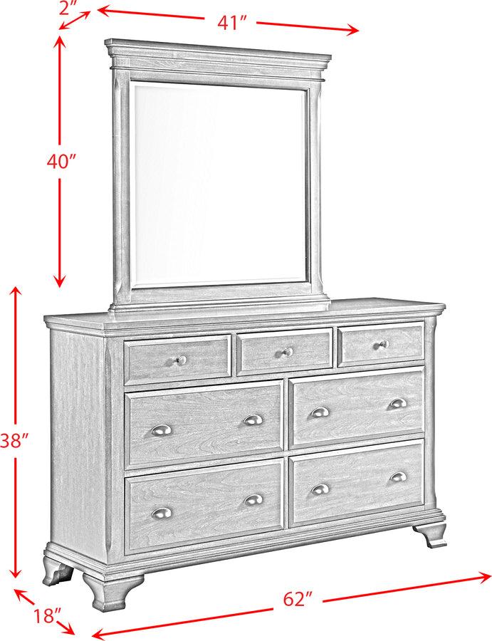 Elements Bedroom Sets - Brinley Cherry Dresser & Mirror Set Cherry