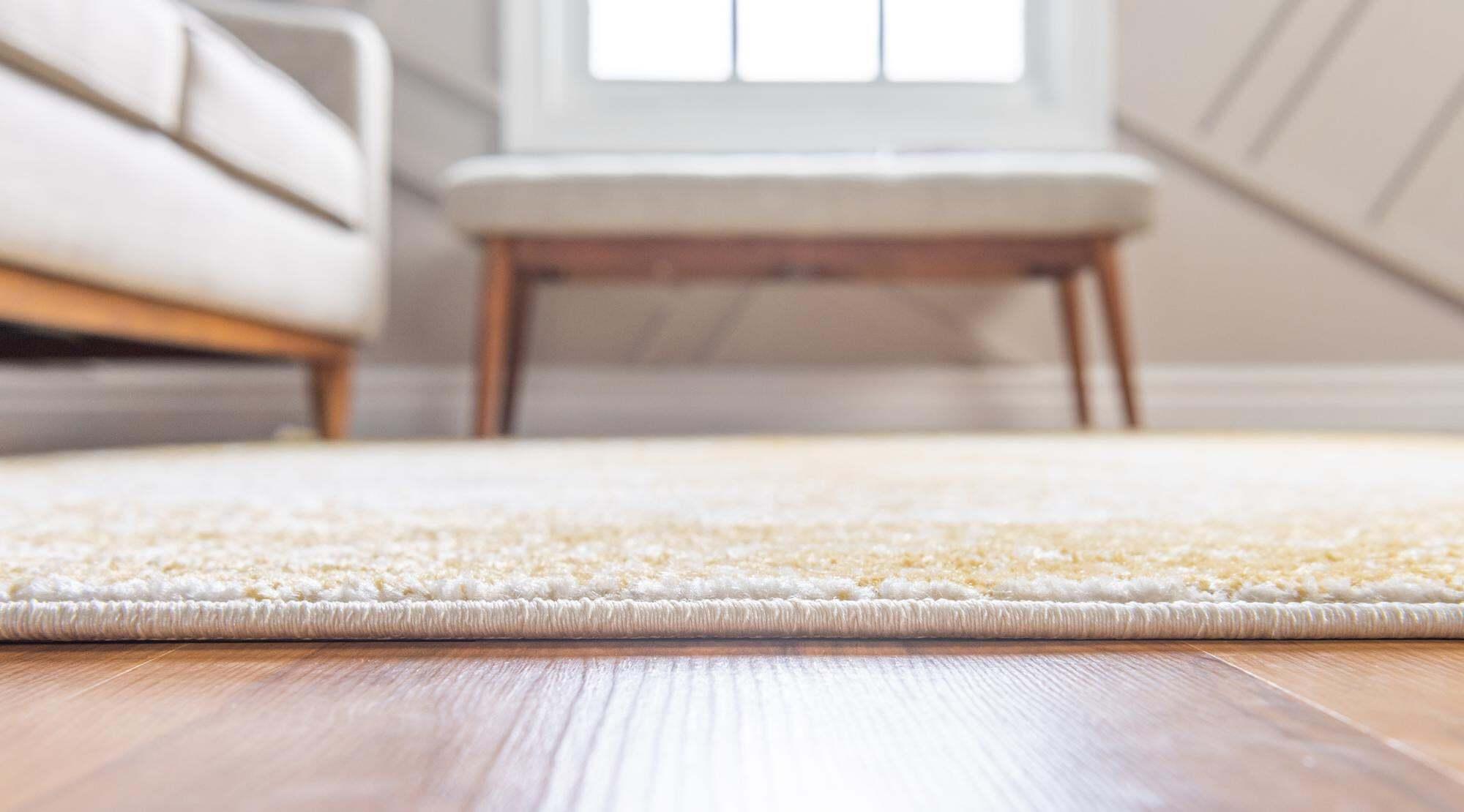 Unique Loom Indoor Rugs - Bromley Medallion Rectangular 8x10 Rug Yellow & Ivory