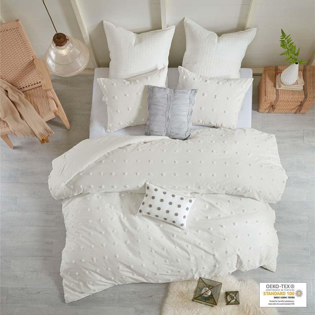 Olliix.com Comforters & Blankets - Brooklyn 5-Piece Twin/TXL Comforter Set Ivory