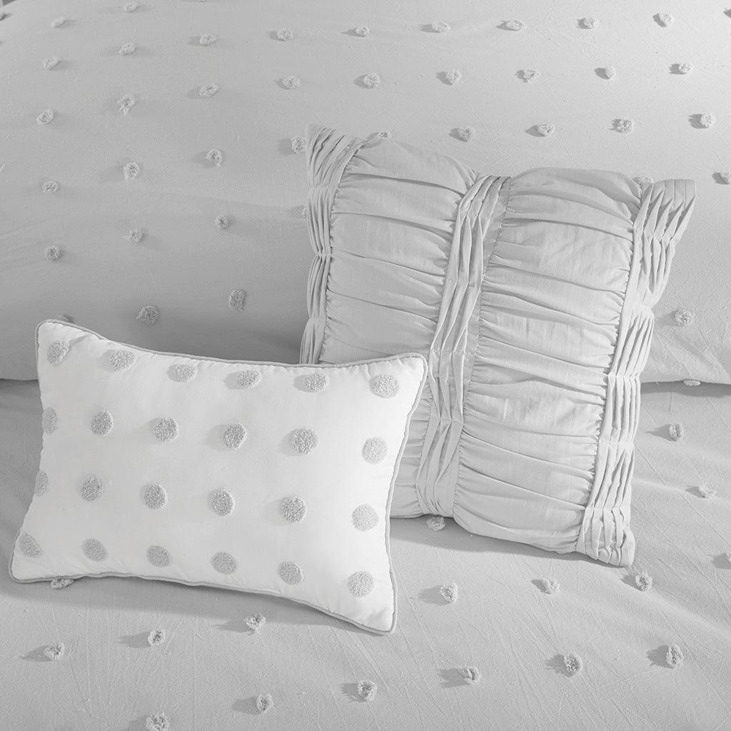 Olliix.com Comforters & Blankets - Brooklyn 7-Piece Full/Queen Comforter Set Gray