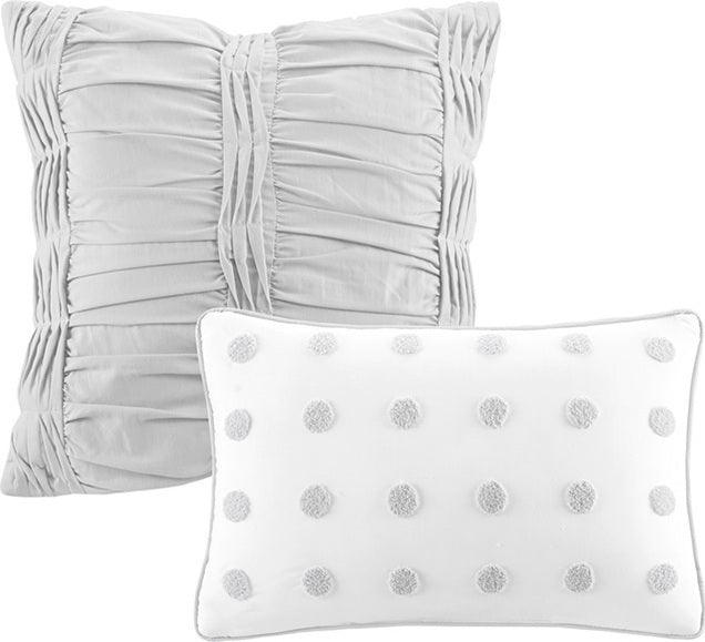 Olliix.com Comforters & Blankets - Brooklyn 7-Piece Full/Queen Comforter Set Gray