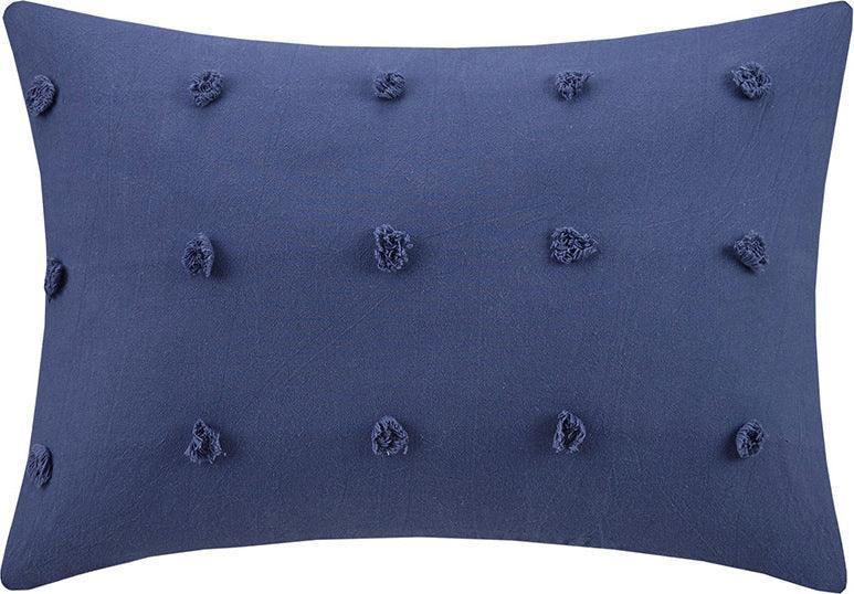 Woven Cotton Textured Square Throw Pillow Blue - Threshold™