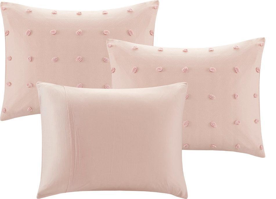 Olliix.com Comforters & Blankets - Brooklyn Cottage/Country Cotton Jacquard Daybed Set Pink