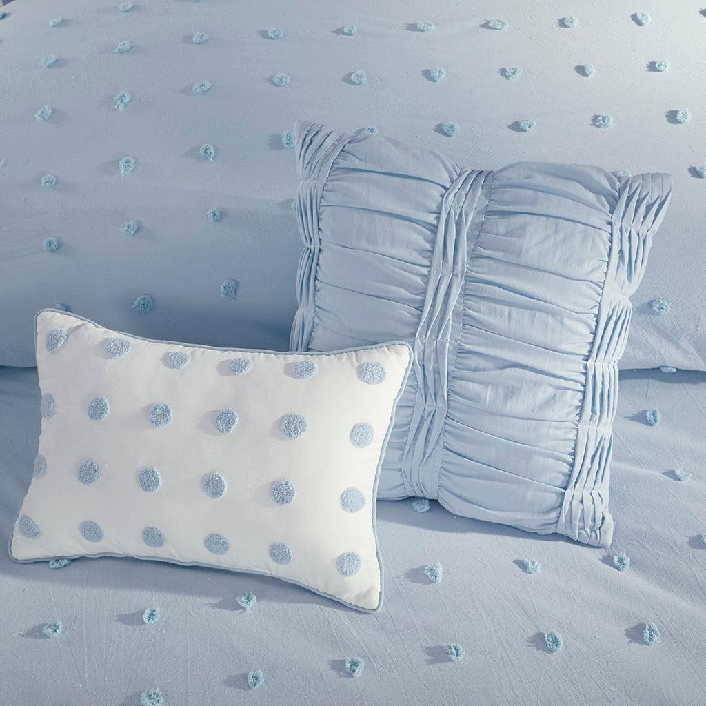 Olliix.com Comforters & Blankets - Brooklyn King/Cal King 7-Piece Comforter Set Blue